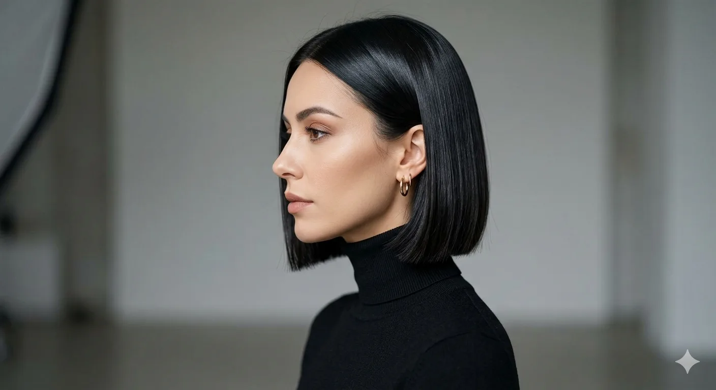 Carré bob plongeant réalisé au salon Tif'enn